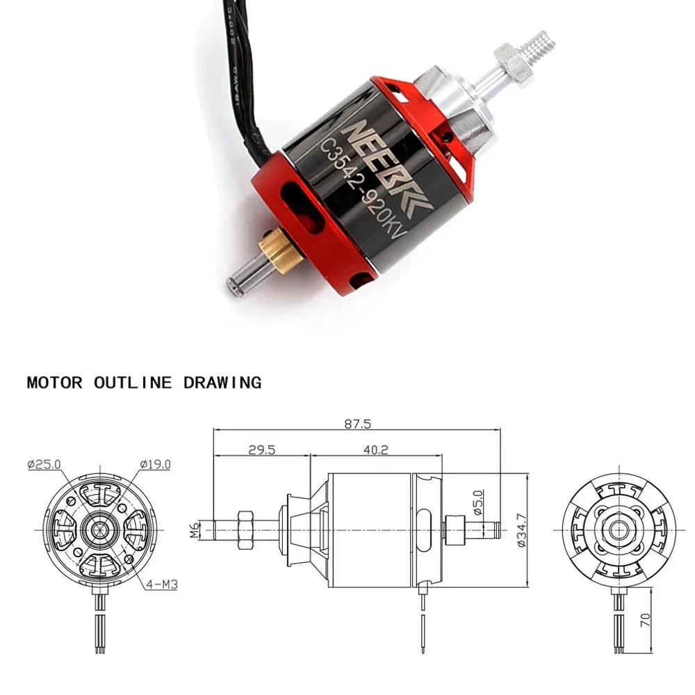 1/2/4 pièces 3542 920KV 1400KV - Drone Battery 4S avis et prix