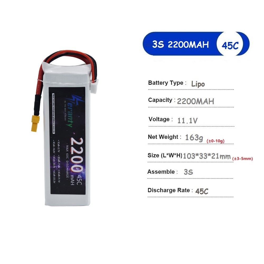 Batterie Lipo 3S 11.1V Deans X - Drone Battery 4S avis et prix