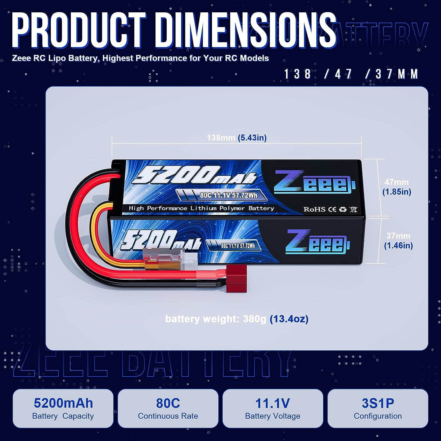 1/2 pièces Zeee 3S 5200mAh bat - Drone Battery Balance Charger avis et prix
