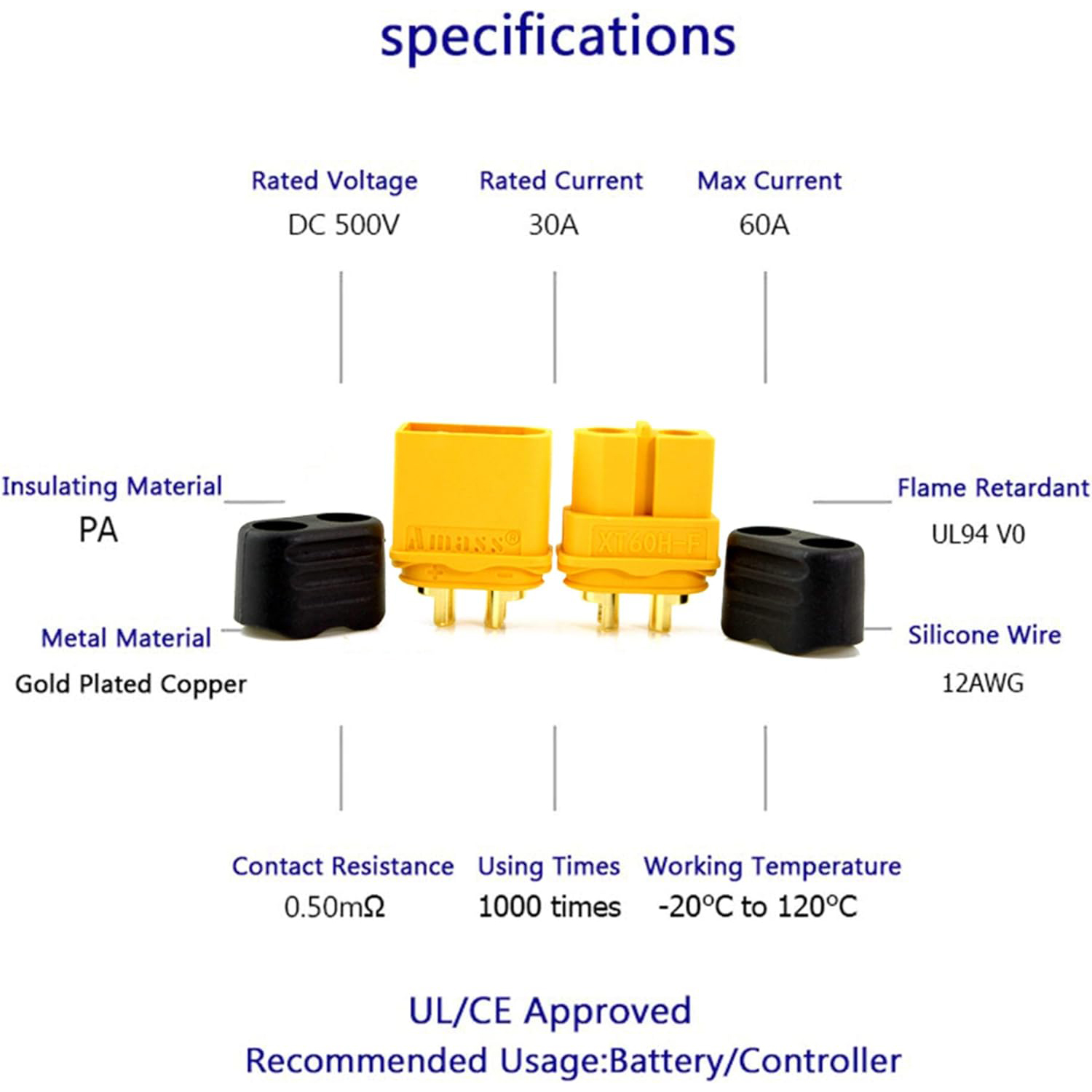 5 paires de connecteurs XT60H  - Drone Battery Connector avis et prix